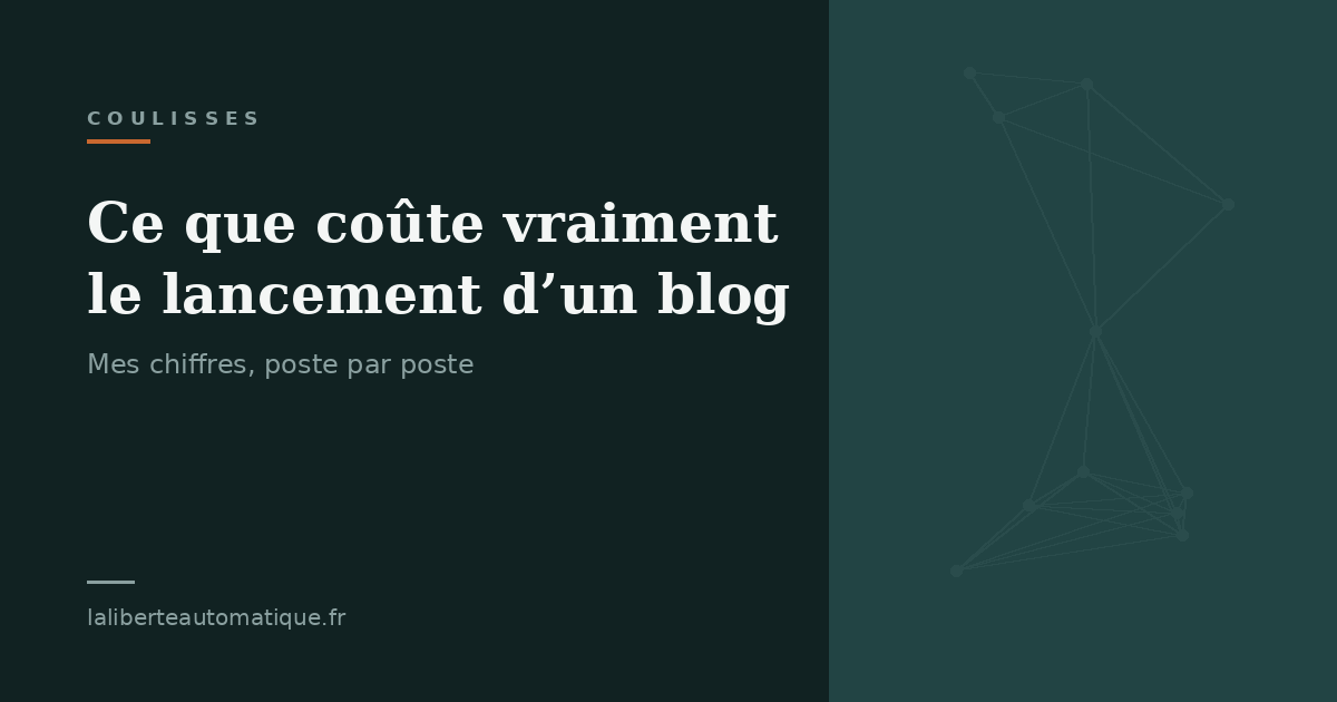 Ce que coûte vraiment le lancement d’un blog : mes chiffres, poste par poste